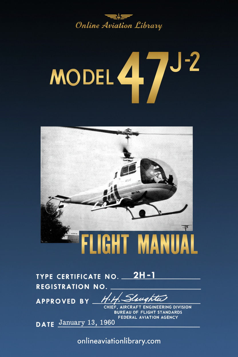 Bell Helicopter Model 47J-2 Flight Manual Cover Page