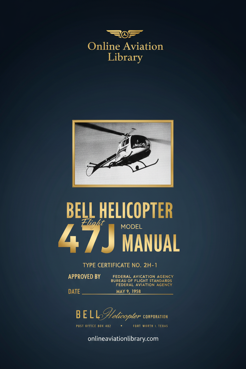 Bell Helicopter Model 47J Flight Manual Cover Page