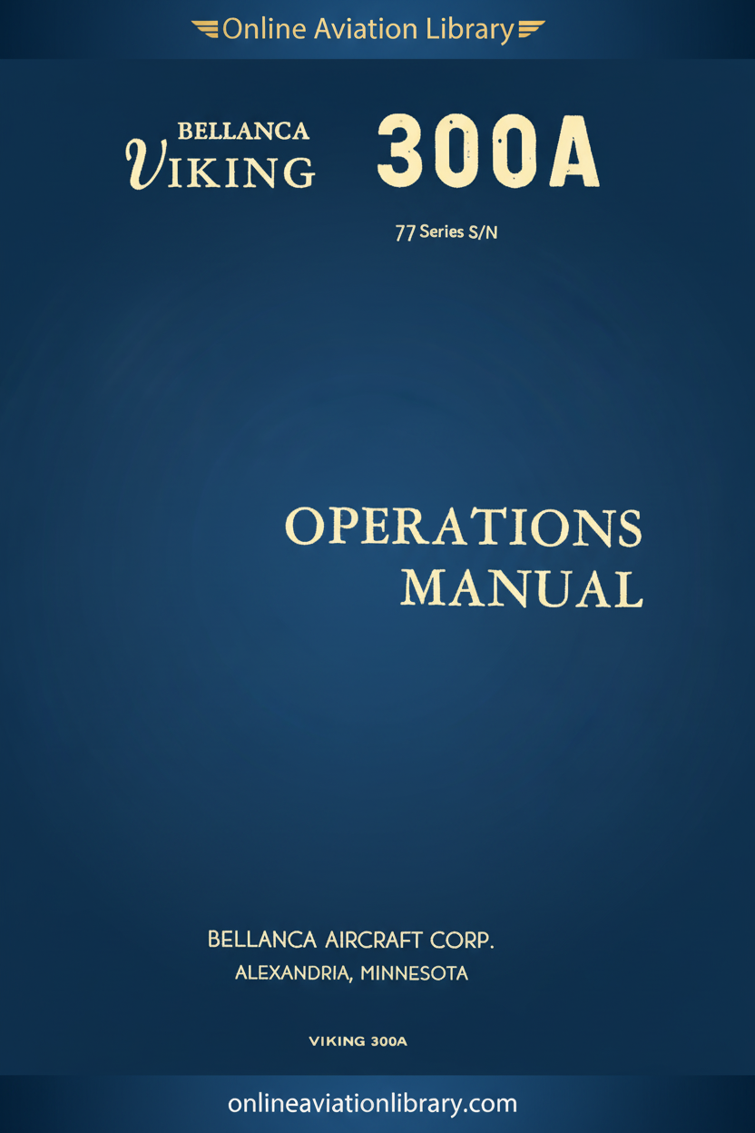 Bellanca Viking 300A Operations Manual Cover Page