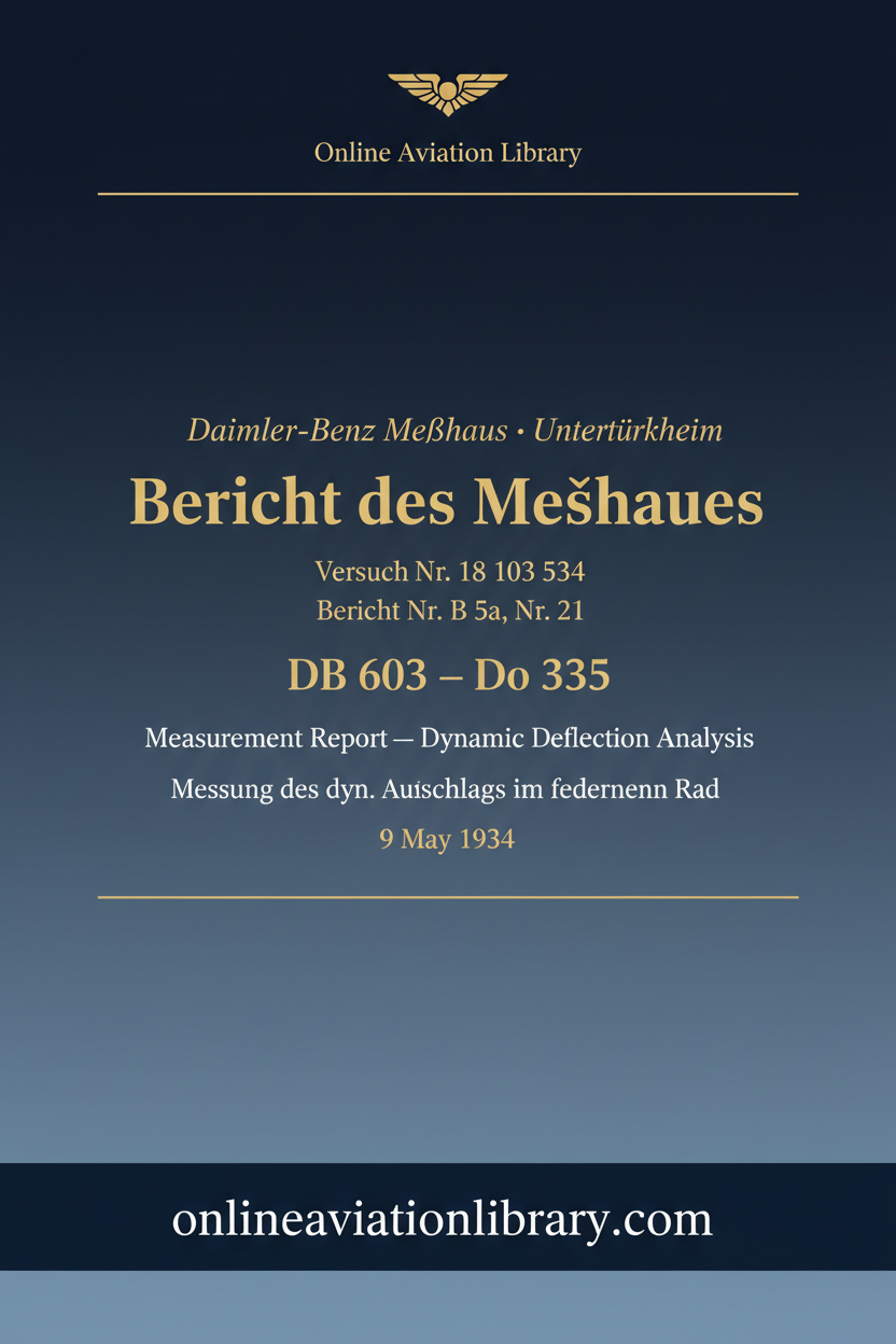 Bericht des Meßhauses Cover Page