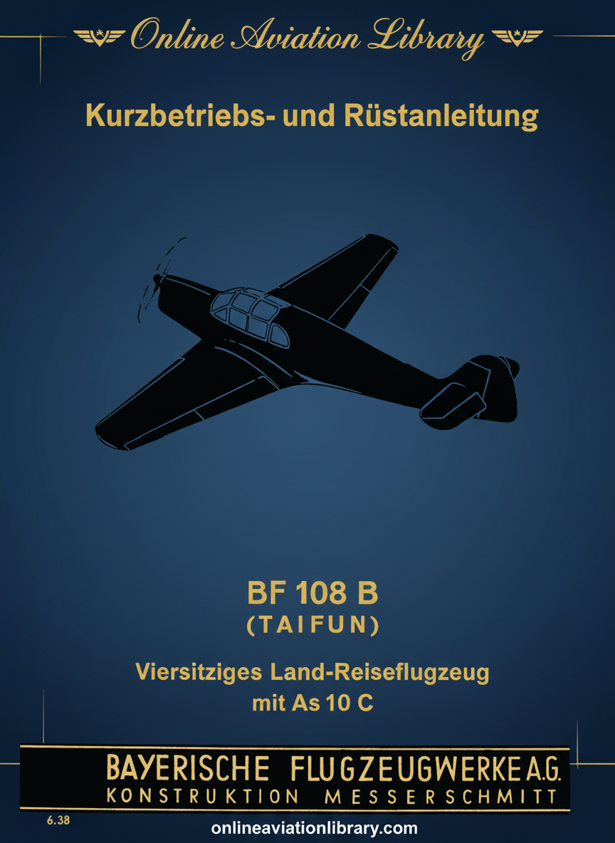 Bf 108 B Taifun Manual Cover Page