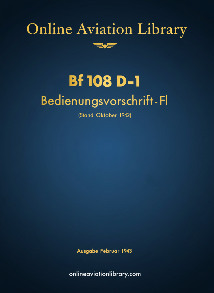 Bf 108 D-1 Manual Cover Page