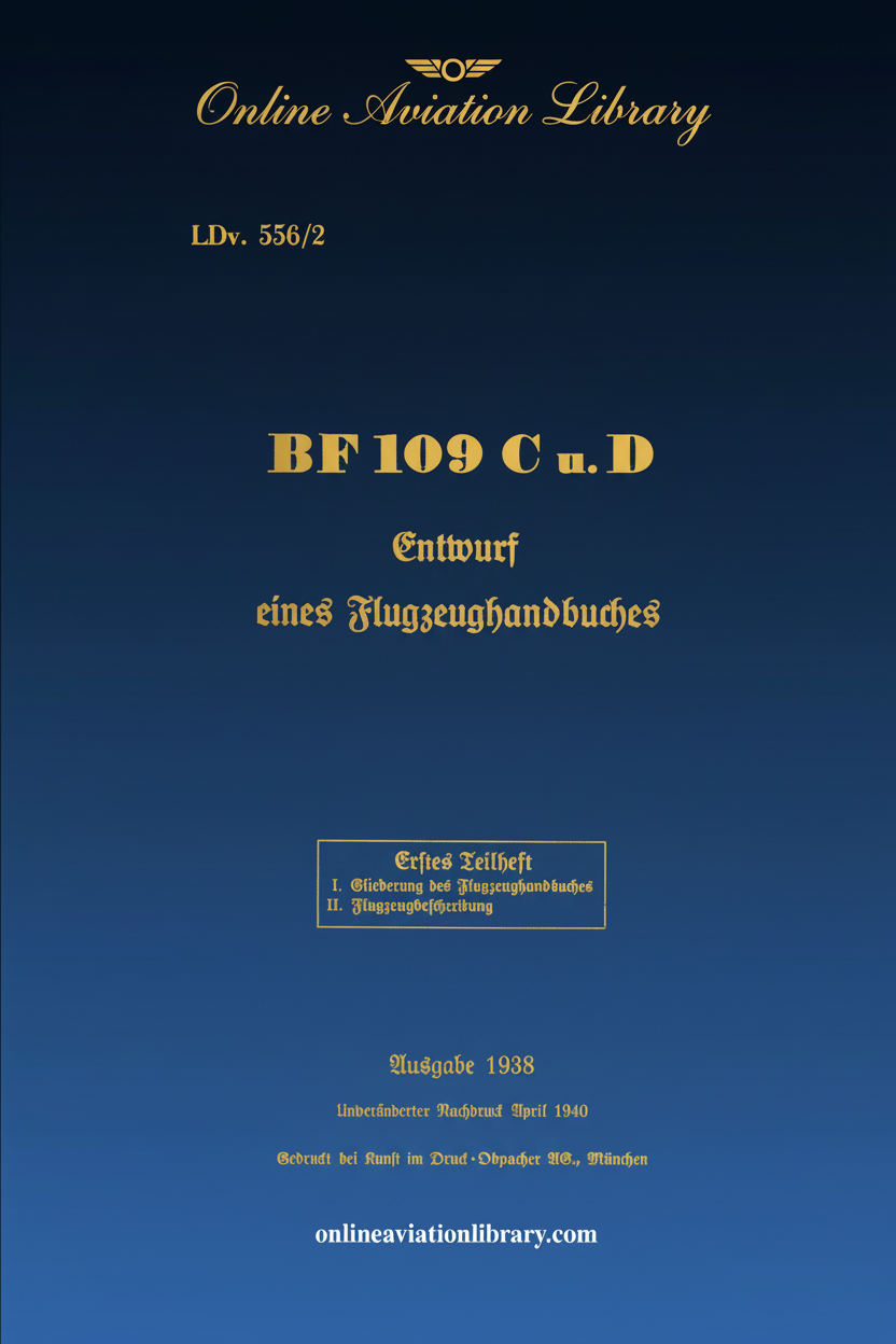 Bf 109 C and D Flight Handbook Cover