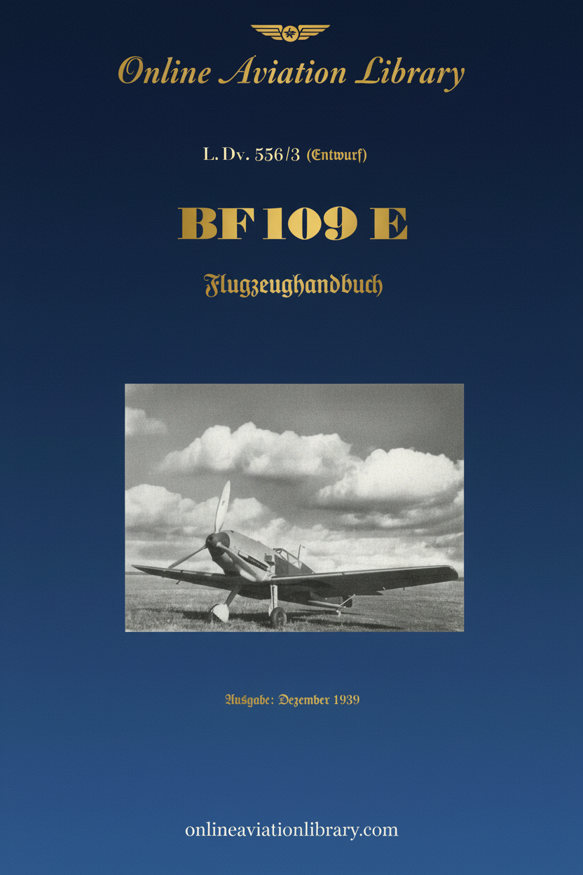 Bf 109 E Flight Handbook Cover