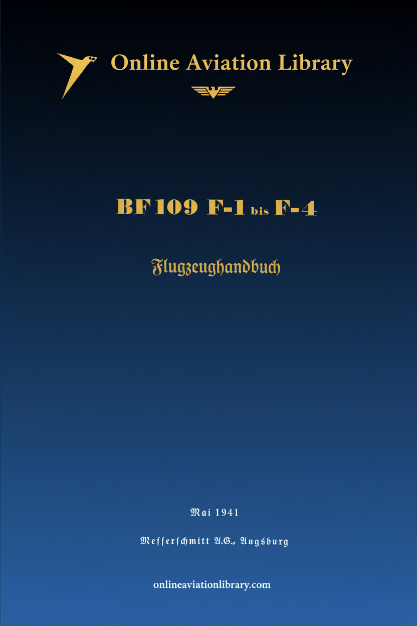 BF 109 F-1 bis F-4 Flugzeughandbuch Cover