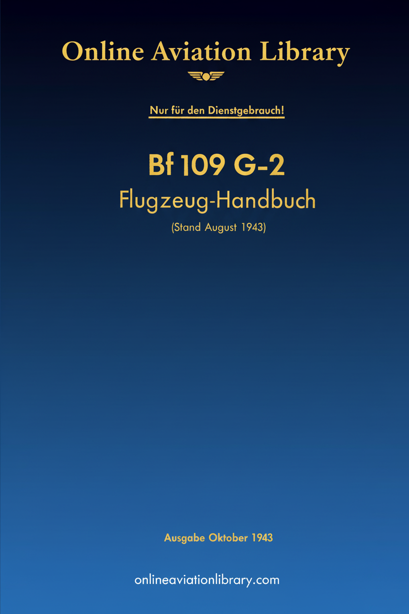 Bf 109 G-2 Flight Handbook Cover