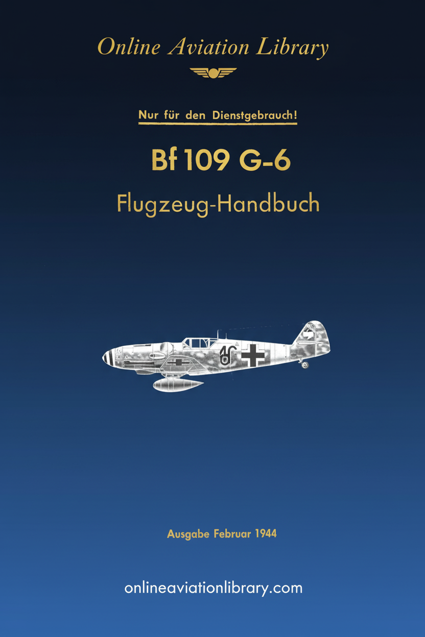 Bf 109 G-6 Flight Handbook Cover