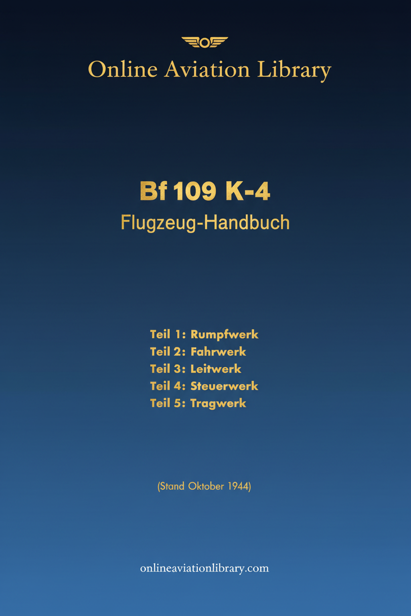 Bf 109 K-4 Flight Handbook Cover