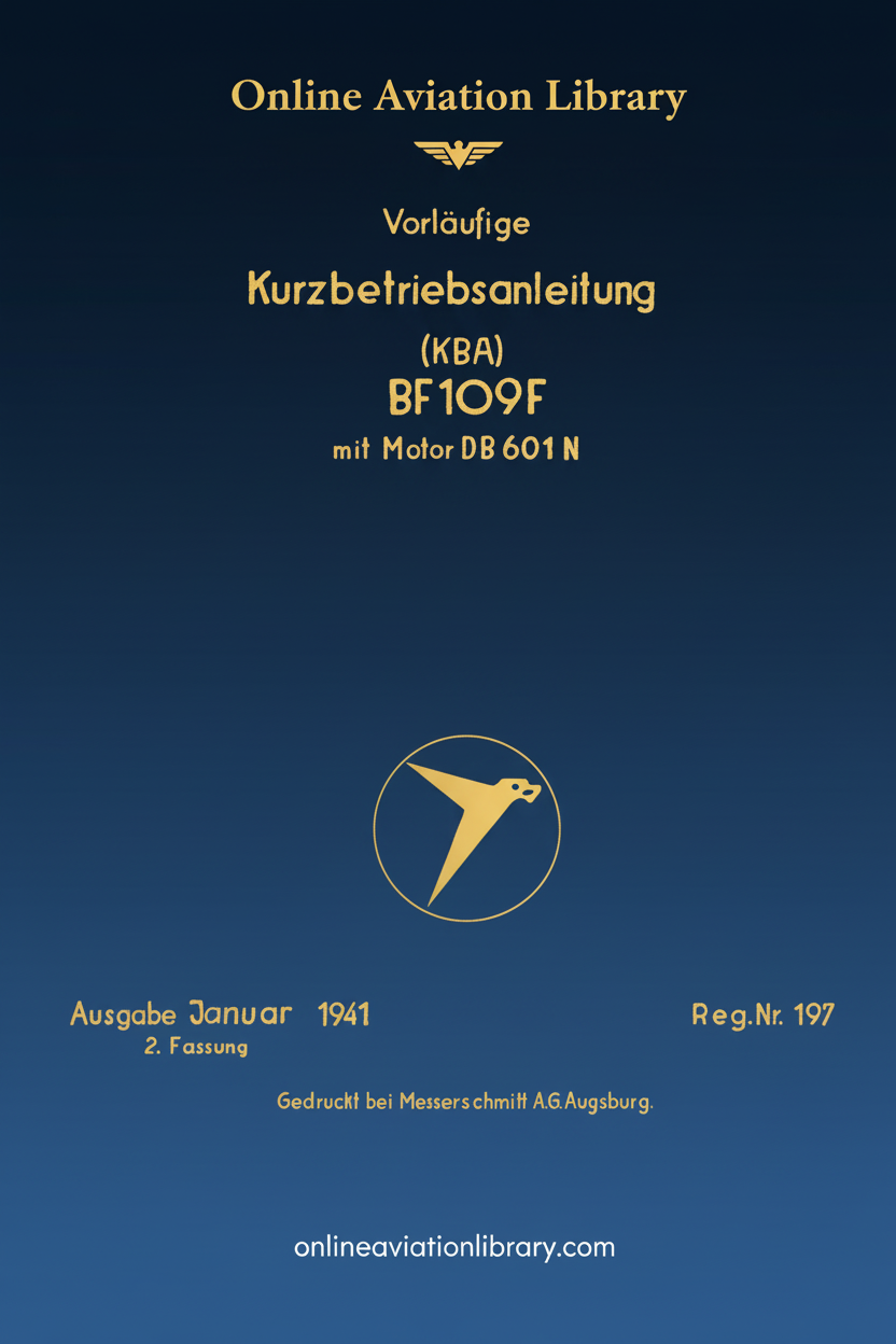 BF 109F KBA Manual Cover