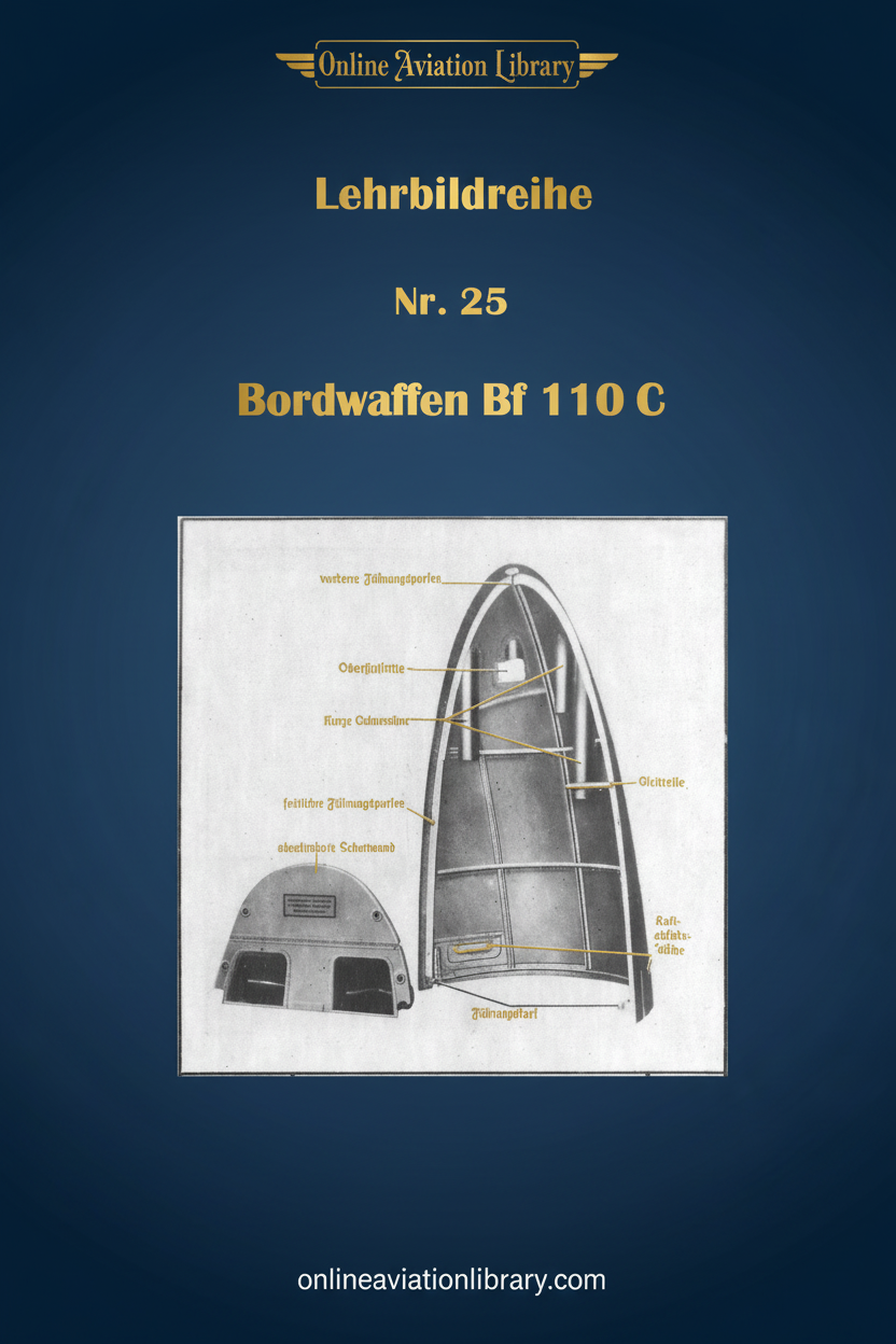 Bf 110 C Armament Instructional Series Cover Page