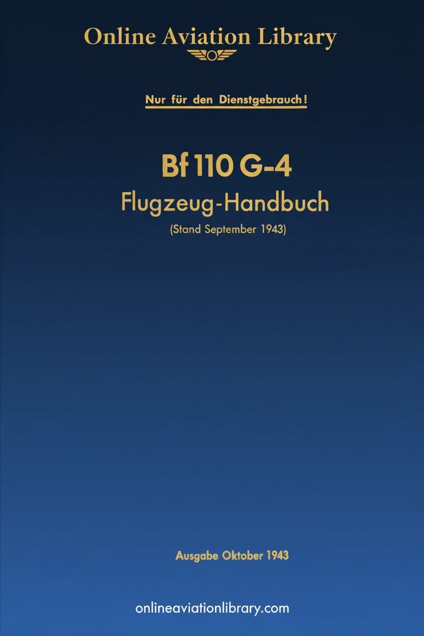 Bf 110 G-4 Aircraft Handbook Cover Page