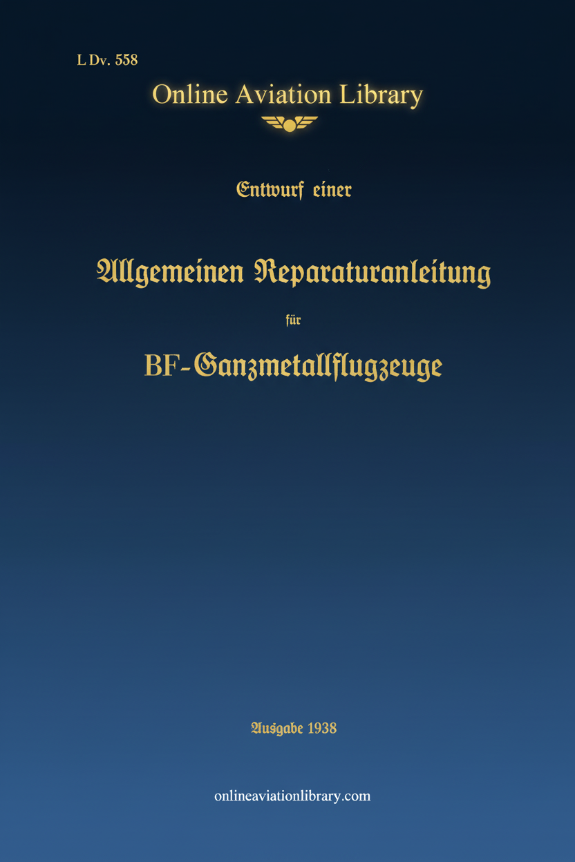 BF All-Metal Aircraft General Repair Manual Cover Page