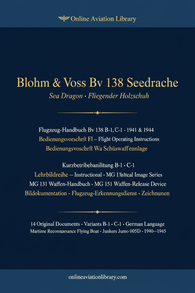 Blohm & Voss BV 138 Seedrache — Cover Page 1 Text Only