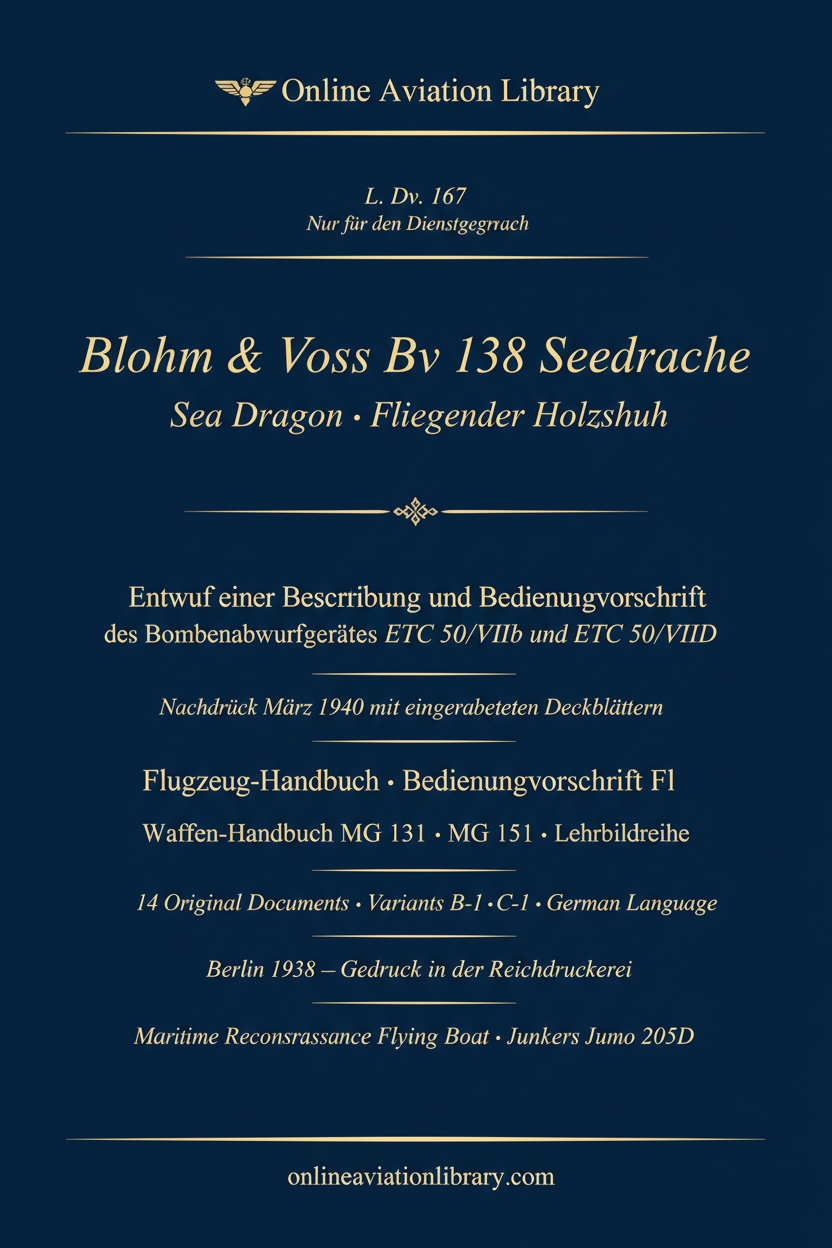 Blohm & Voss BV 138 Seedrache — Cover Page Text Only
