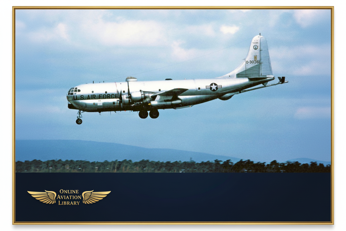 Boeing 367/377 compendium banner with gold frame and blank title band