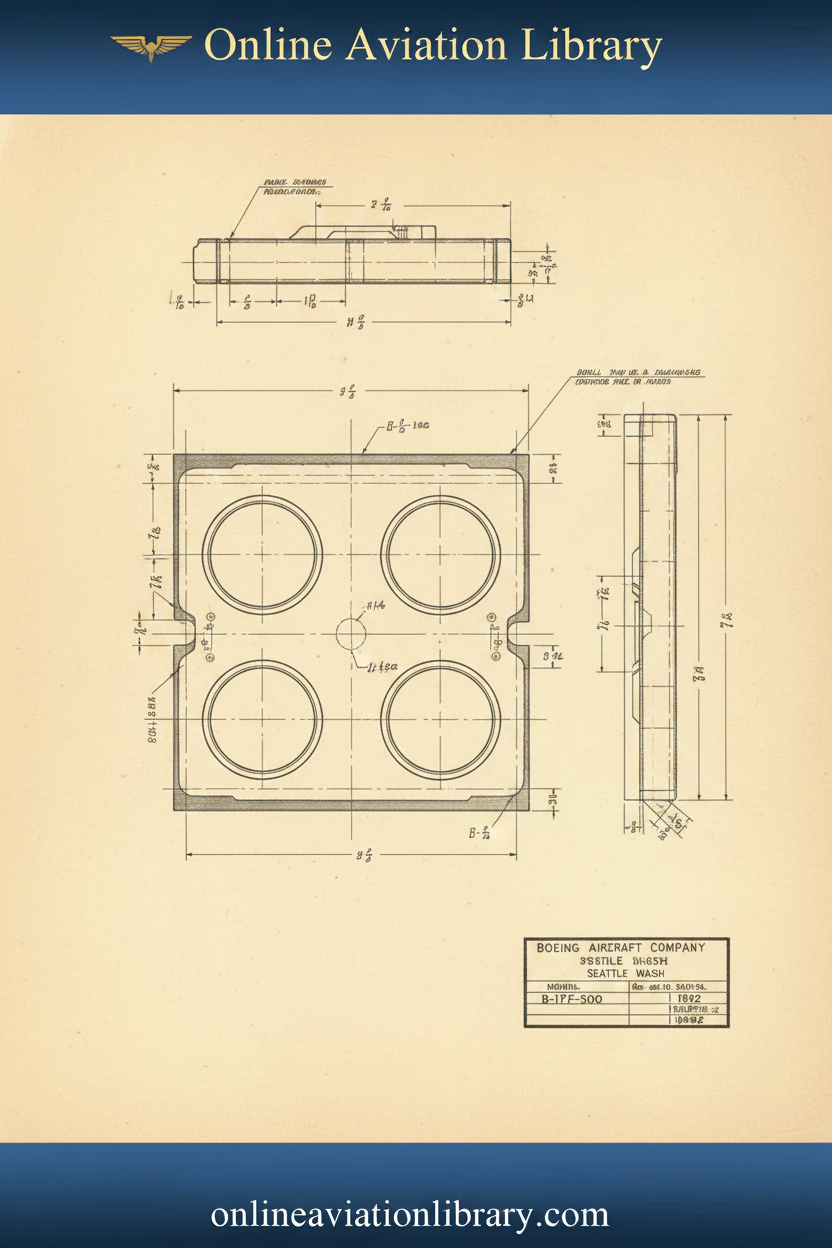 Boeing B-17 Blueprint Banner