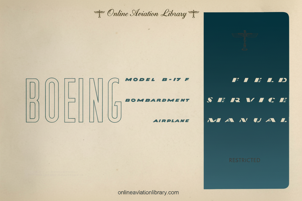 Boeing B-17F Field Service Manual Cover Page