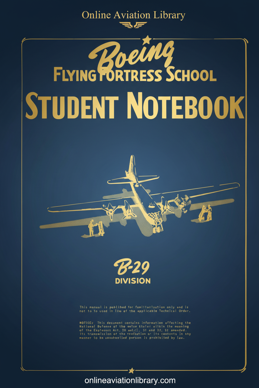 Boeing Flying Fortress School Student Notebook Cover Page - Redesigned