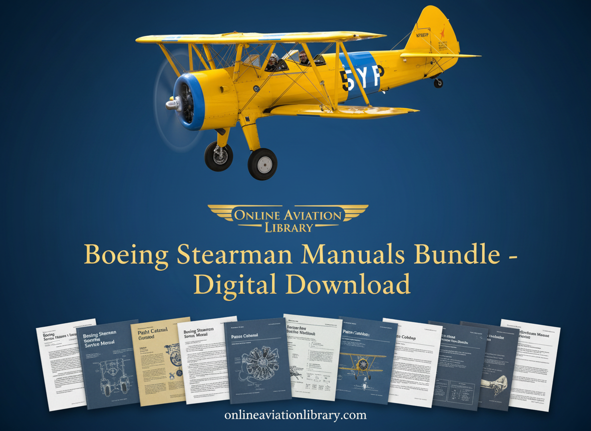 Boeing Stearman Manuals Bundle - Yellow Blue