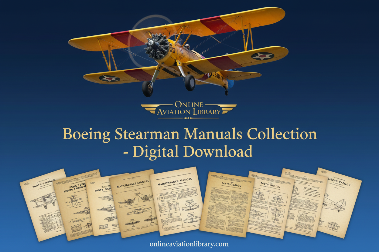 Boeing Stearman Manuals Collection - Navy Yellow