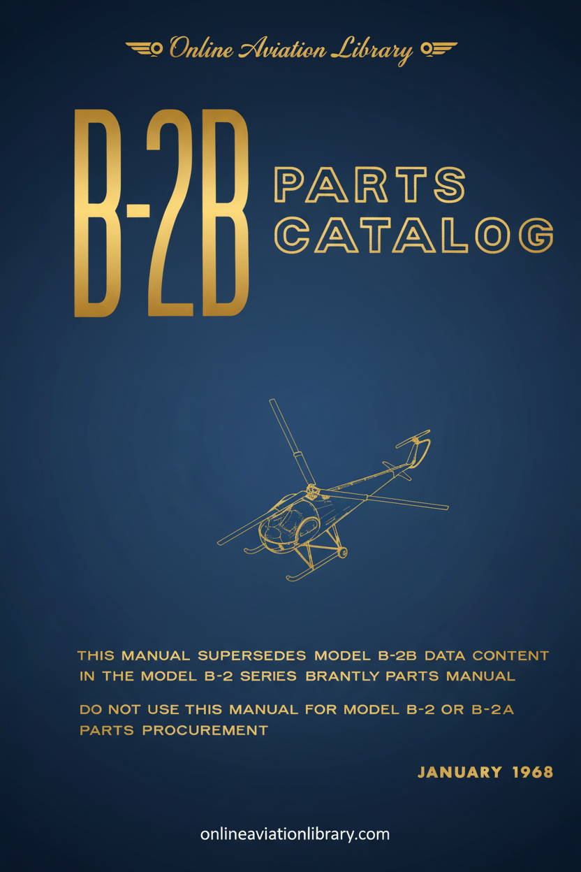 Brantly B-2B Parts Catalog Cover Page
