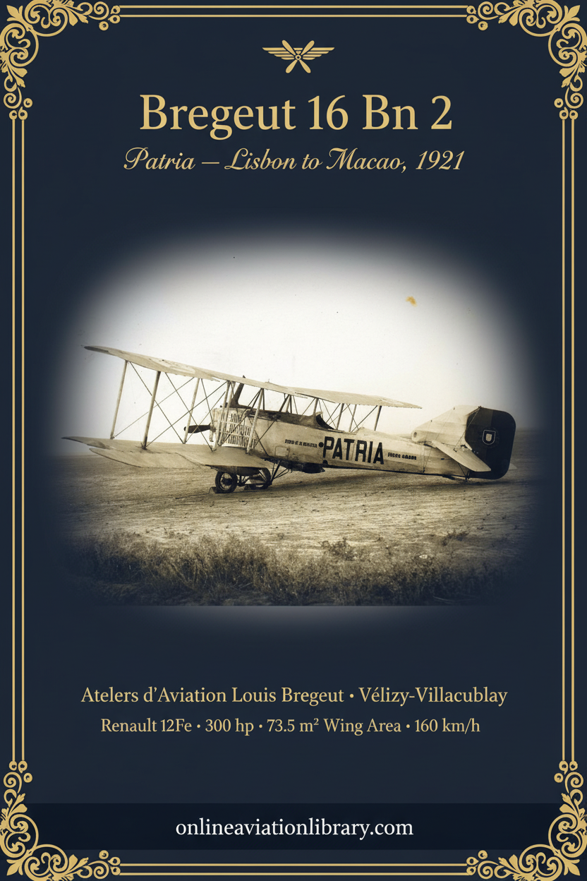 Breguet 16 Bn 2 — Portrait Banner, Patria 1921