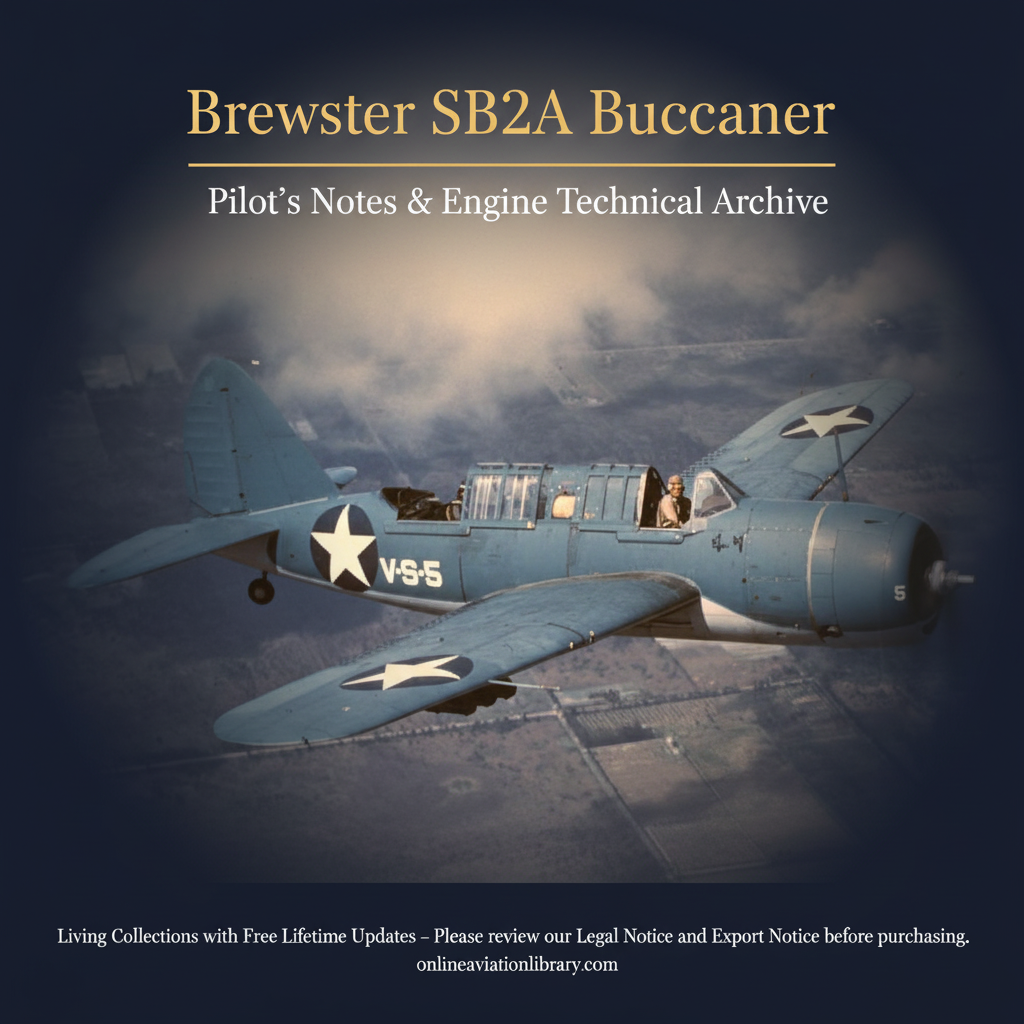Brewster SB2A Buccaneer — Pilot's Notes Square Banner
