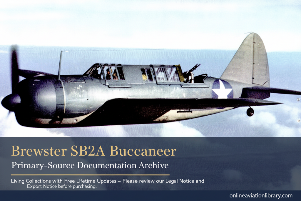 Brewster SB2A Buccaneer — Primary-Source Archive Banner