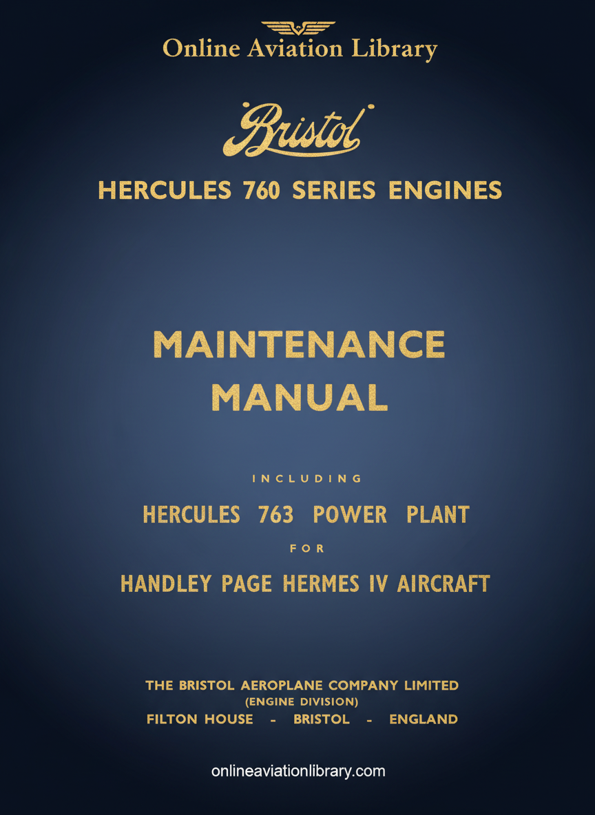 Bristol Hercules 760 Series Maintenance Manual Cover