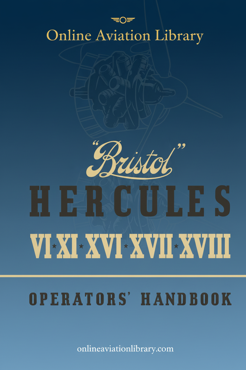 Bristol Hercules Operators' Handbook Cover