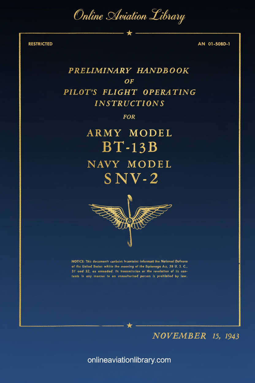 BT-13B SNV-2 Manual Cover Page