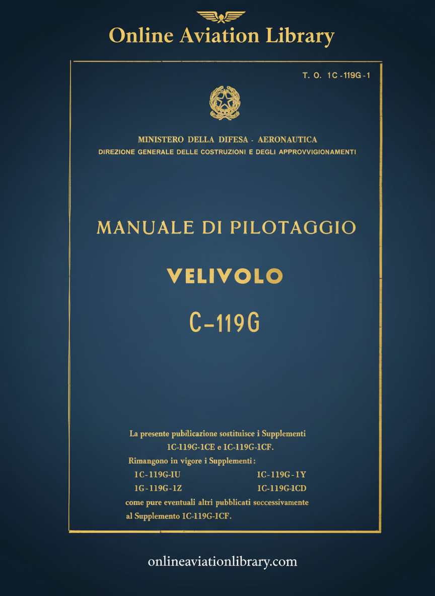 C-119G Italian Flight Manual Cover Page