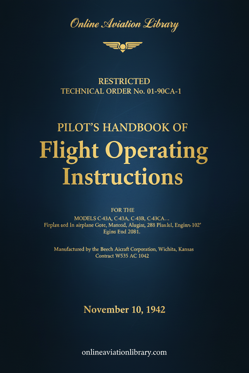 C-43 Flight Operating Instructions Cover Page