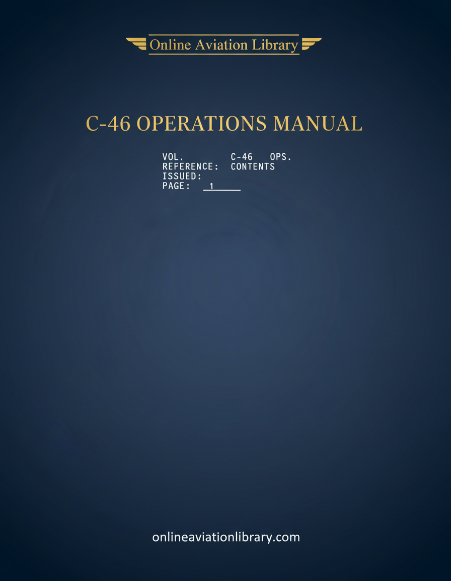 C-46 Operations Manual Cover Page