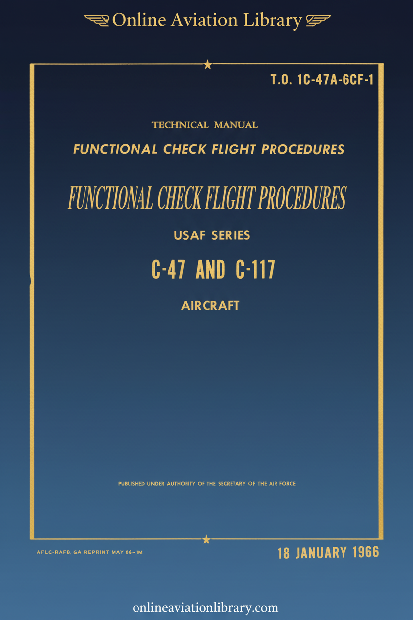 C-47 and C-117 Functional Check Flight Procedures Manual Cover Page