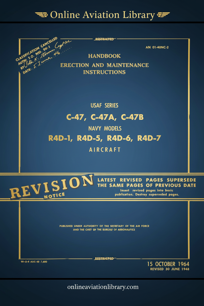 C-47 Erection and Maintenance Instructions Handbook Cover Page