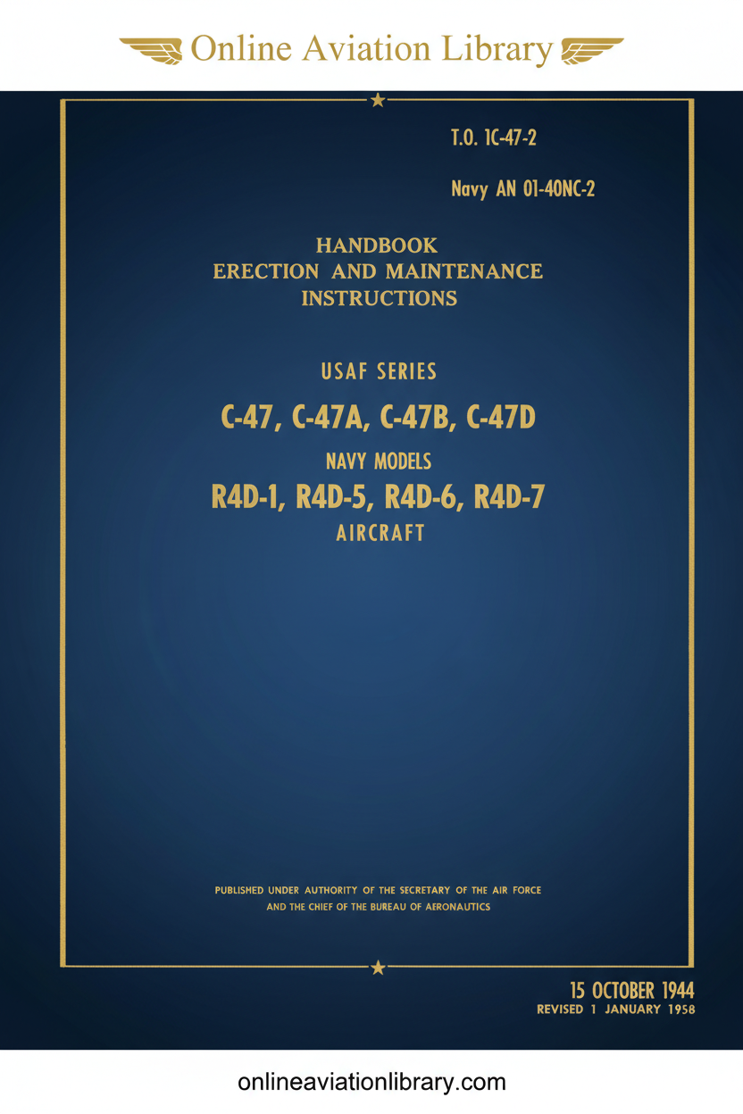 C-47 Erection and Maintenance Instructions Handbook Cover Page