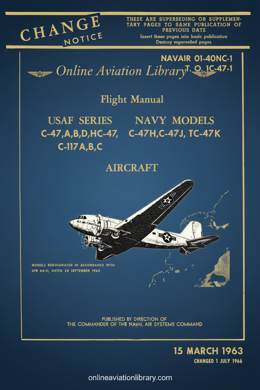 C-47 Flight Manual Cover Page