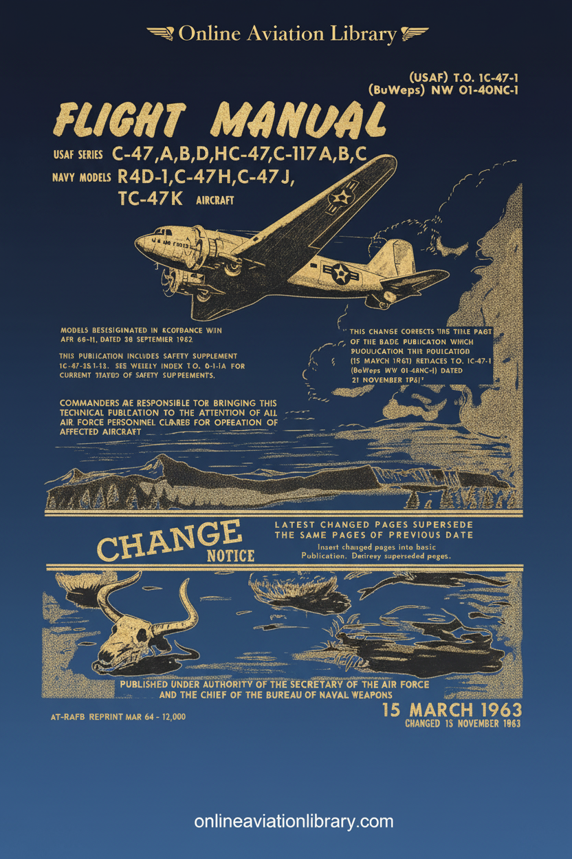 C-47 Flight Manual Cover Page