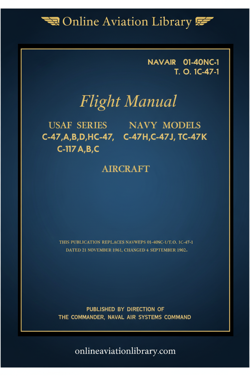 C-47 Flight Manual Cover Page
