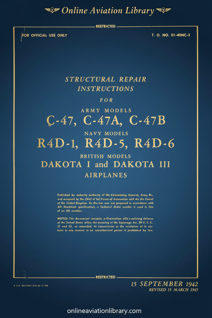 C-47 Structural Repair Instructions Cover Page
