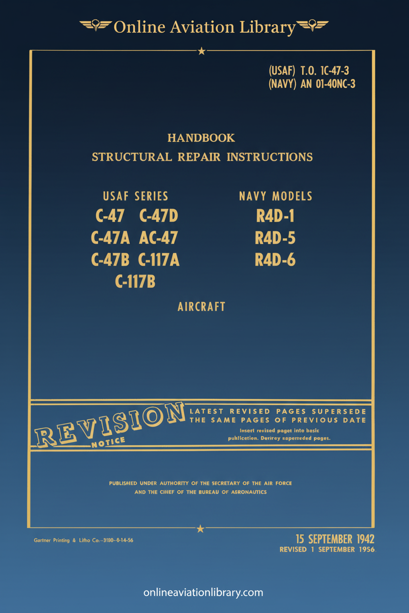 C-47 Structural Repair Instructions Handbook Cover Page