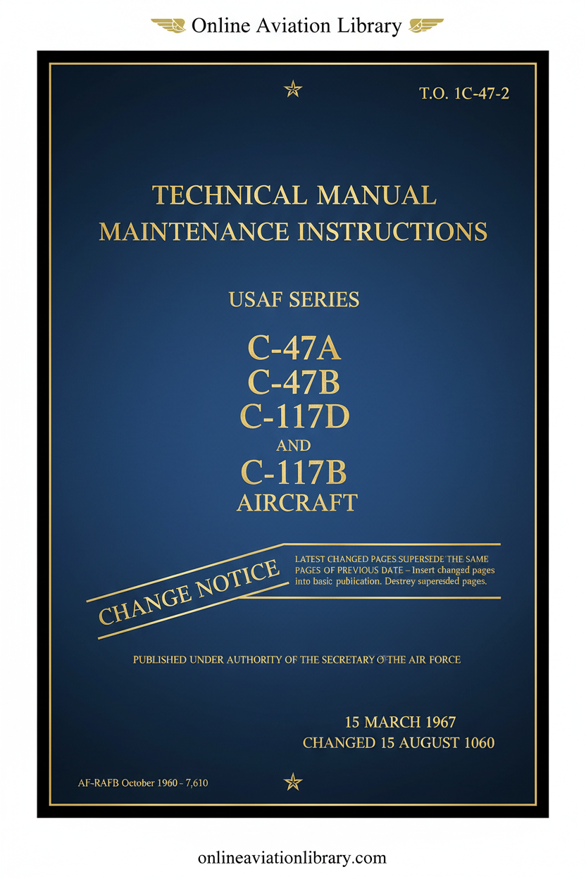 C-47 Technical Manual Maintenance Instructions Cover Page