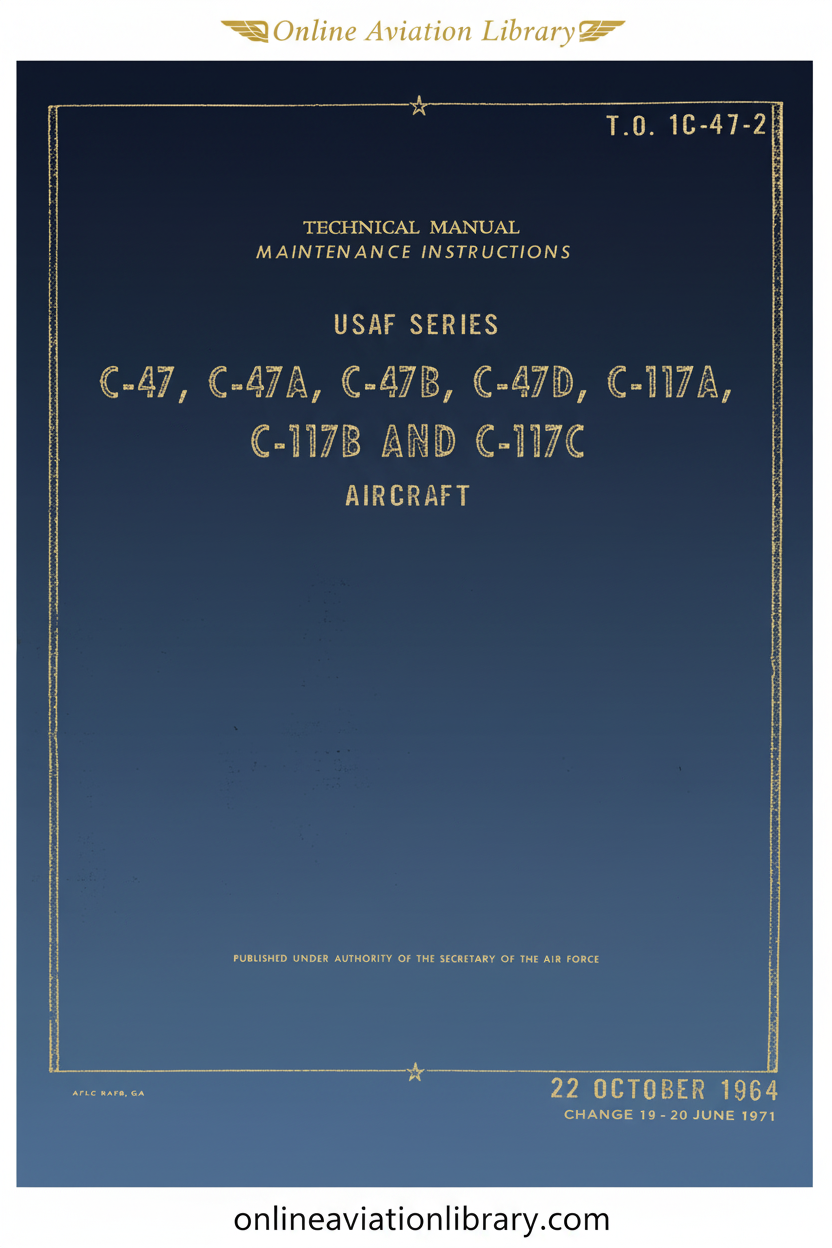 C-47 Technical Manual Maintenance Instructions Cover Page