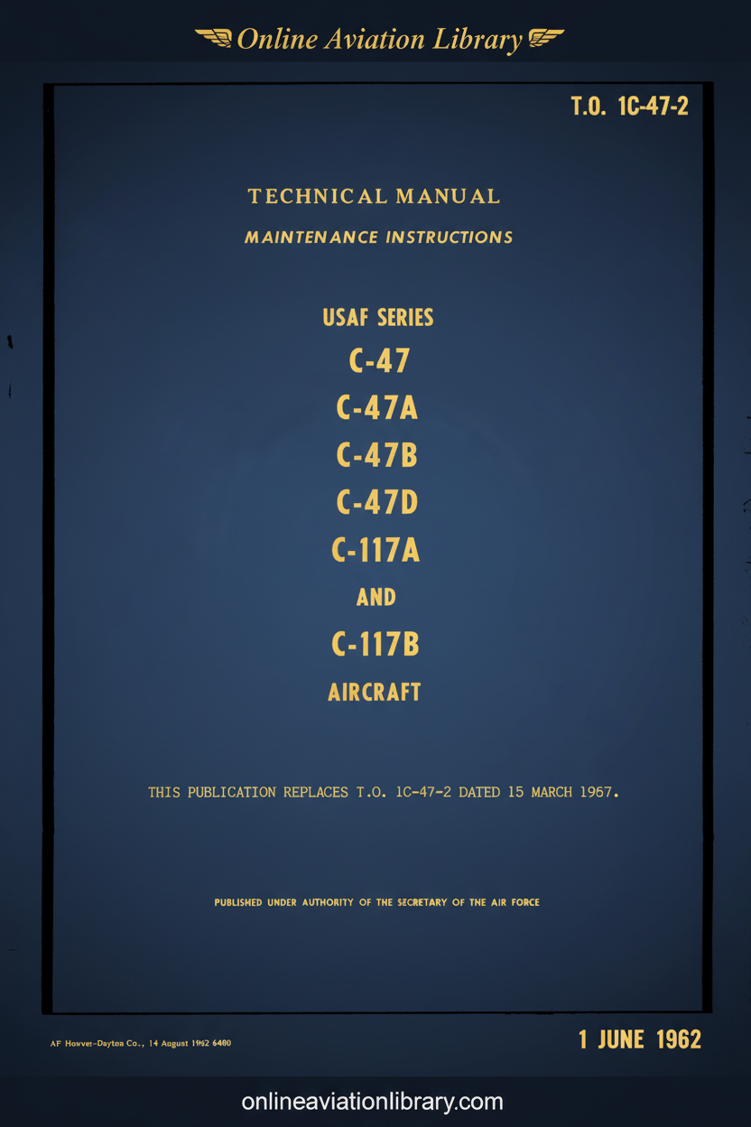 C-47 Technical Manual Maintenance Instructions Cover Page