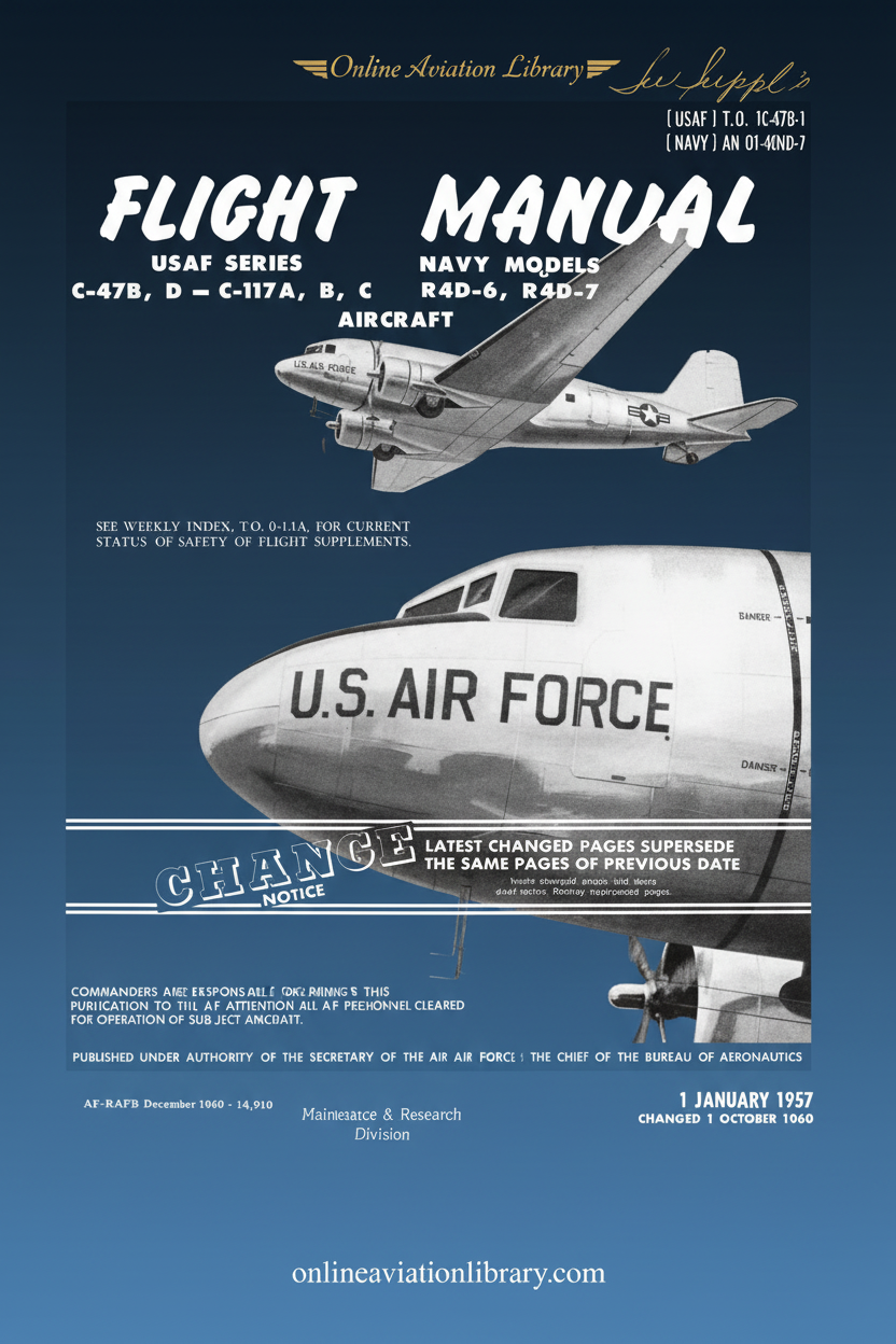 C-47B Flight Manual Cover Page