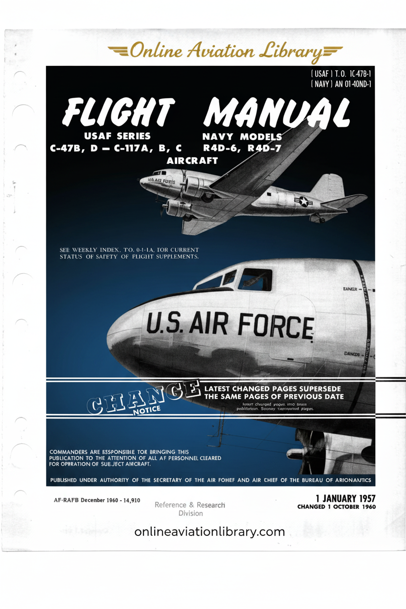C-47B Flight Manual Cover Page