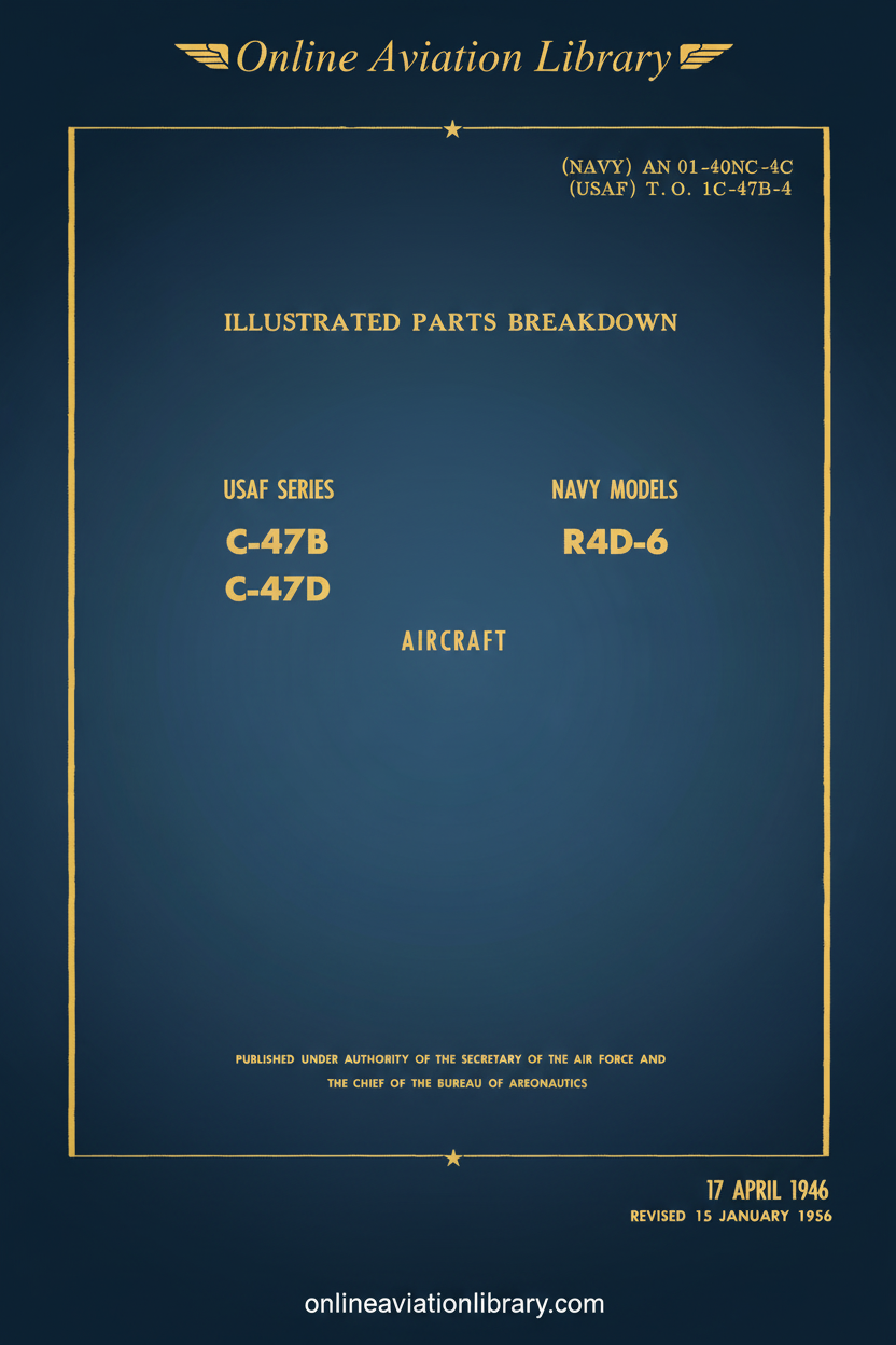 C-47B Illustrated Parts Breakdown Cover Page