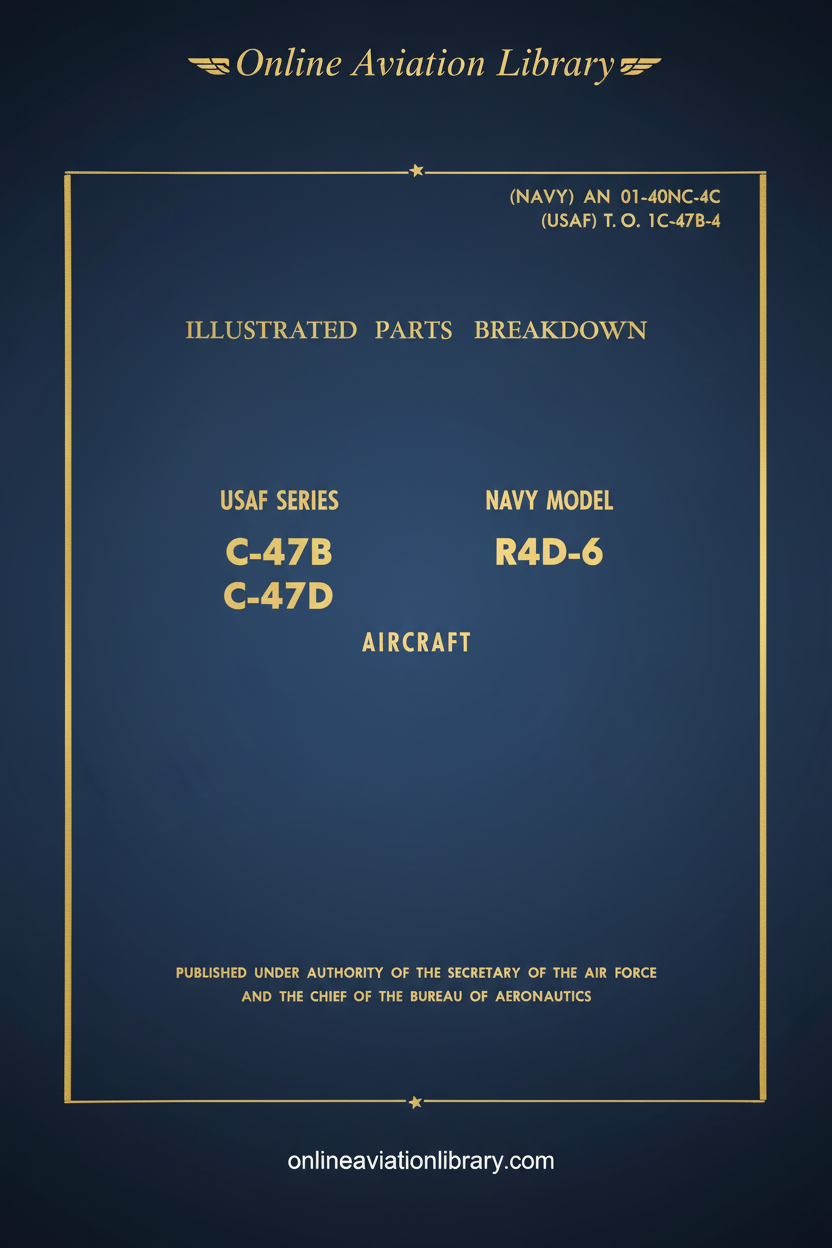 C-47B Illustrated Parts Breakdown Cover Page
