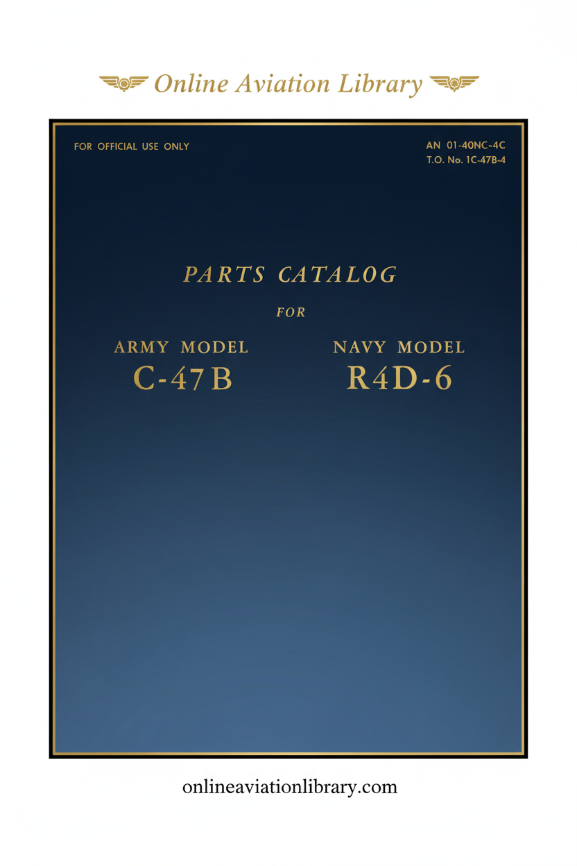 C-47B Parts Catalog Cover Page